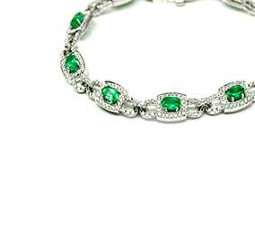 Emerald and diamond choker-necklace