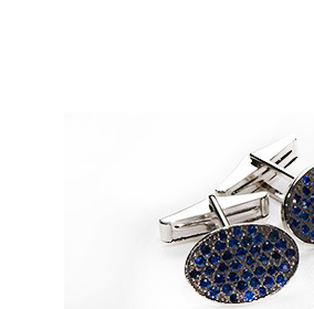 Hand-made Sapphire cufflinks