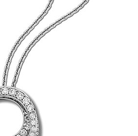 Spiral shape custom made diamond pendant