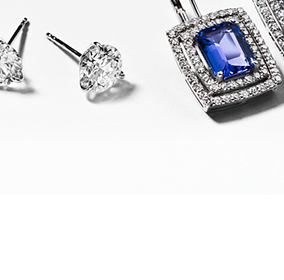 Tanzanite and diamond pavé earrings