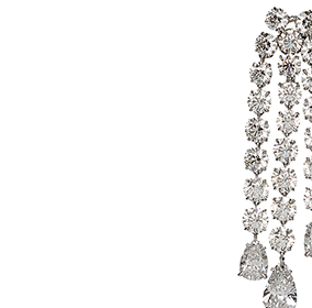 Boucles d'oreilles en diamants de style chandelier 